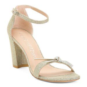 NEW STUART WEITZMAN Made In Spain Leather Nearly Nude Bow Sandals 1225 8t4